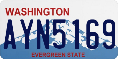 WA license plate AYN5169