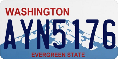WA license plate AYN5176