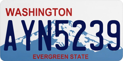 WA license plate AYN5239