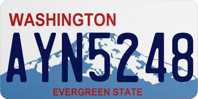 WA license plate AYN5248