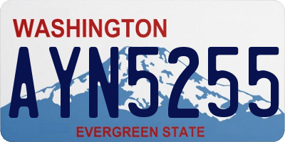 WA license plate AYN5255