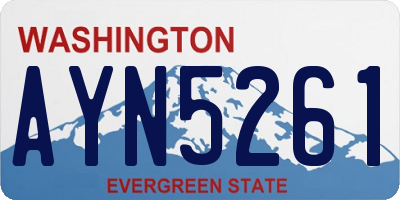 WA license plate AYN5261