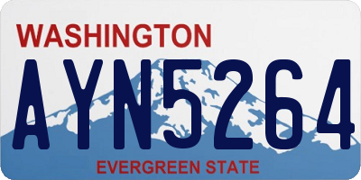 WA license plate AYN5264