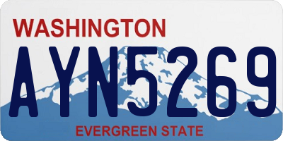 WA license plate AYN5269