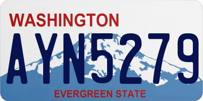 WA license plate AYN5279