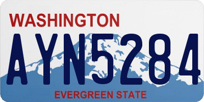 WA license plate AYN5284