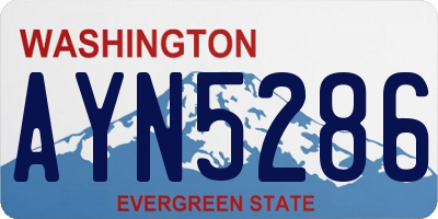WA license plate AYN5286
