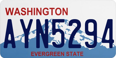 WA license plate AYN5294