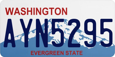 WA license plate AYN5295