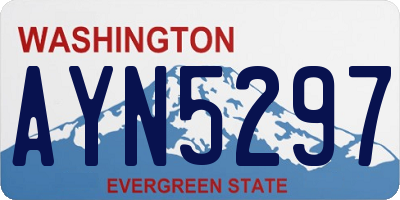 WA license plate AYN5297