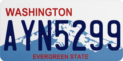 WA license plate AYN5299
