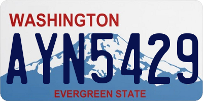 WA license plate AYN5429