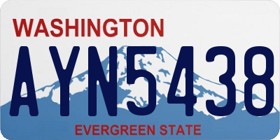 WA license plate AYN5438