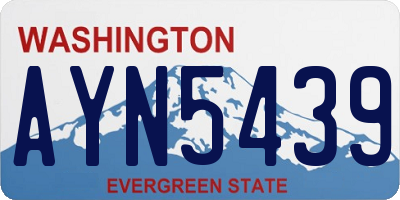 WA license plate AYN5439