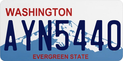 WA license plate AYN5440