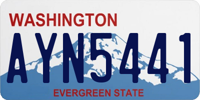 WA license plate AYN5441
