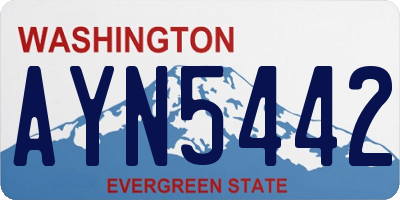 WA license plate AYN5442
