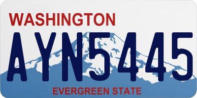 WA license plate AYN5445