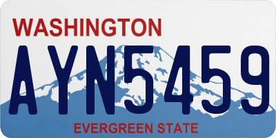 WA license plate AYN5459