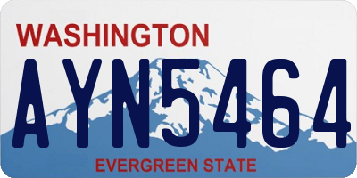 WA license plate AYN5464
