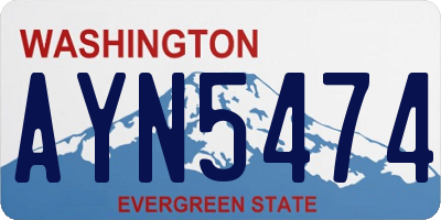 WA license plate AYN5474