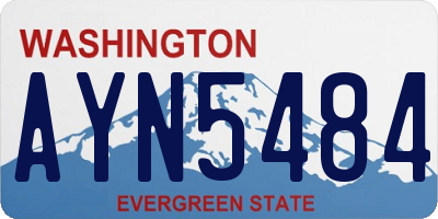 WA license plate AYN5484