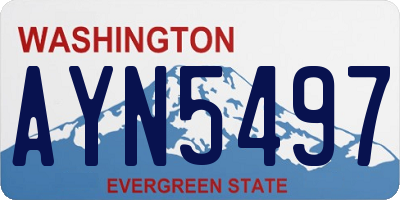 WA license plate AYN5497