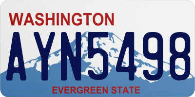 WA license plate AYN5498