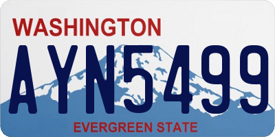 WA license plate AYN5499