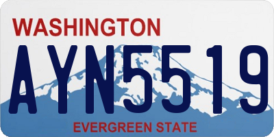 WA license plate AYN5519