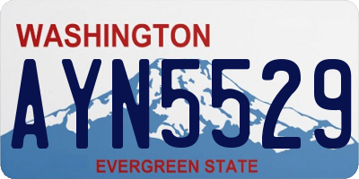 WA license plate AYN5529