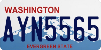 WA license plate AYN5565