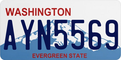 WA license plate AYN5569