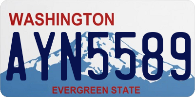 WA license plate AYN5589