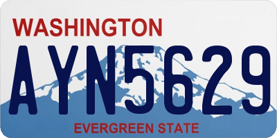 WA license plate AYN5629