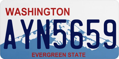 WA license plate AYN5659