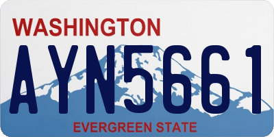 WA license plate AYN5661