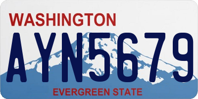 WA license plate AYN5679