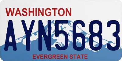 WA license plate AYN5683