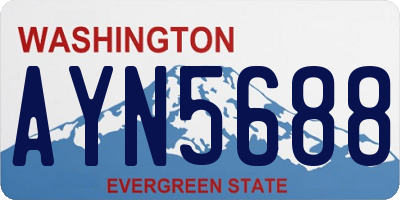 WA license plate AYN5688