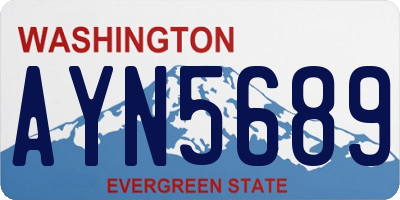 WA license plate AYN5689