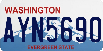 WA license plate AYN5690