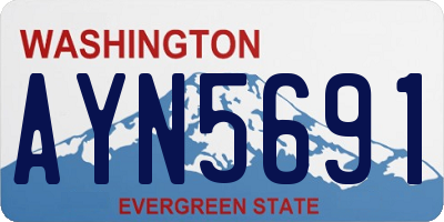 WA license plate AYN5691