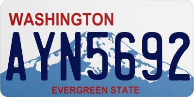 WA license plate AYN5692