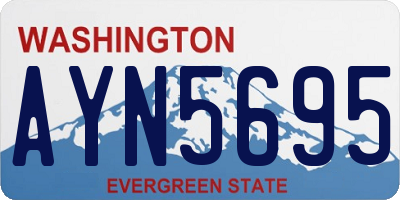 WA license plate AYN5695