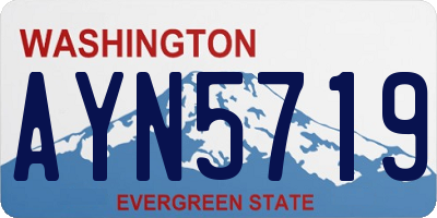 WA license plate AYN5719