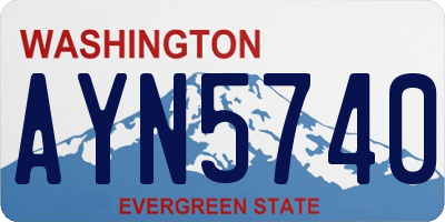 WA license plate AYN5740