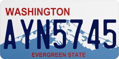 WA license plate AYN5745