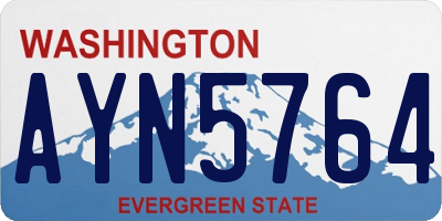 WA license plate AYN5764