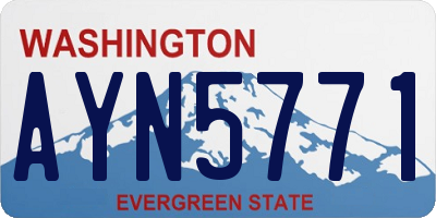 WA license plate AYN5771